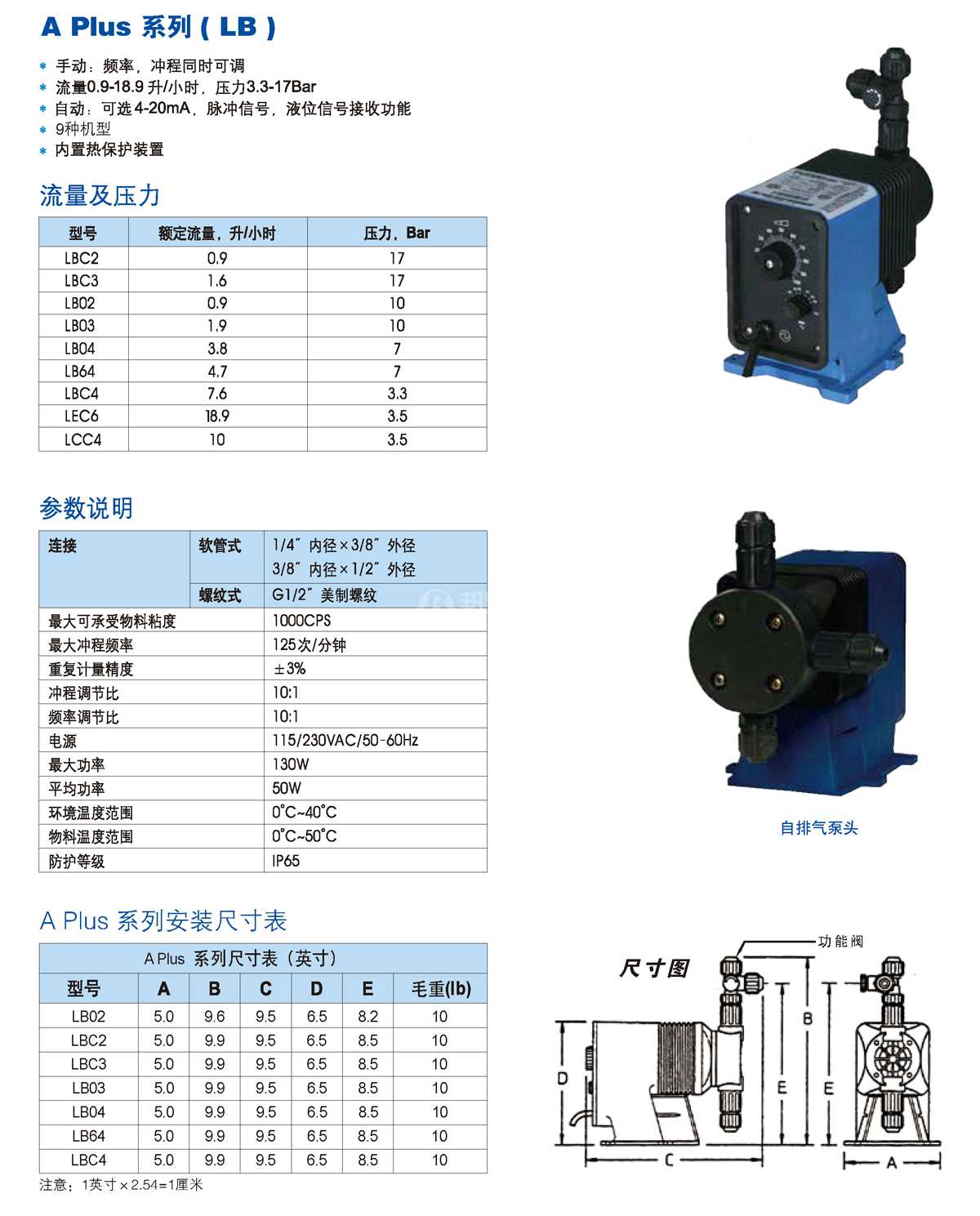 帕斯菲达pulsafeeder a plus lb series电磁隔膜计量泵